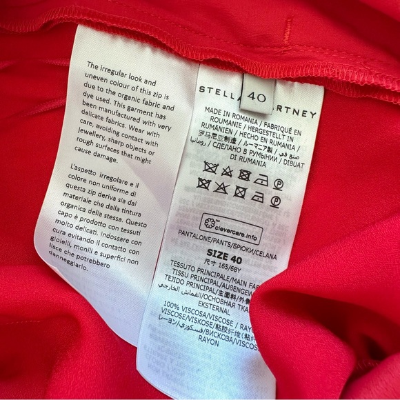 NWT!!! Stella McCartney women silk pants size 40 IT or 6 US Retail 975$ - Picture 9 of 12